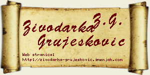 Živodarka Grujesković vizit kartica